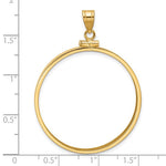 Carica l'immagine nel visualizzatore di Gallery, 10K Yellow Gold 1 oz American Eagle Cat Krugerrand Coin Bezel Holder Pendant Screw Top Fits 32.7 mm Coins
