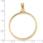 Carica l'immagine nel visualizzatore di Gallery, 10K Yellow Gold US $20 Dollar Liberty Saint-Gaudens Coin Bezel Holder Pendant Screw Top Fits 34.2 mm Coins

