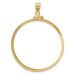 Load image into Gallery viewer, 10K Yellow Gold 50 Peso Coin Bezel Holder Pendant Screw Top Fits 37 mm Coins

