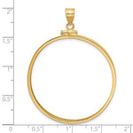Load image into Gallery viewer, 10K Yellow Gold 50 Peso Coin Bezel Holder Pendant Screw Top Fits 37 mm Coins
