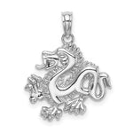 Load image into Gallery viewer, 14k White Gold Dragon Pendant Charm
