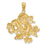 Load image into Gallery viewer, 14k Yellow Gold Dragon Pendant Charm
