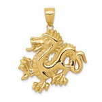 Lataa kuva Galleria-katseluun, 14k Yellow Gold Dragon Pendant Charm
