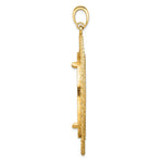 Carregar imagem no visualizador da galeria, 14K Yellow Gold Greek Key Rope Diamond Cut 50 Peso Coin Bezel Holder Pendant Charm Prong Fits 37 mm Coins
