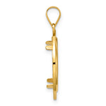 Load image into Gallery viewer, 14K Yellow Gold Diamond Cut And Black Enamel Greek Key US Dime 1/10 oz Panda Cat Coin Bezel Holder Pendant Charm Prong Fits 18 mm Coins
