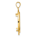 Load image into Gallery viewer, 14K Yellow Gold Diamond Cut And Black Enamel Greek Key 1/4 oz American Eagle Panda 2 Rand US $5 Jamestown Coin Bezel Holder Pendant Charm Prong Fits 22 mm Coins
