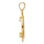 Load image into Gallery viewer, 14K Yellow Gold And Black Enamel Greek Key US Dime 1/10 oz Panda Cat Coin Bezel Holder Pendant Charm Prong Fits 18 mm Coins
