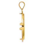 Load image into Gallery viewer, 14K Yellow Gold And Black Enamel Greek Key 1/2 oz American Eagle Panda US $10 Dollar Liberty Indian Coin Bezel Holder Pendant Charm Prong Fits 27 mm Coins
