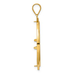 Load image into Gallery viewer, 14K Yellow Gold And Black Enamel Greek Key Old US Series 1 oz Panda Australian Nugget Kangaroo Koala Coin Bezel Holder Pendant Charm Prong Fits 32 mm Coins
