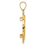 Load image into Gallery viewer, 14K Yellow Gold Diamond Cut Greek Key US Dime 1/10 oz Panda Cat Coin Bezel Holder Pendant Charm Prong Fits 18 mm Coins

