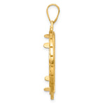 Load image into Gallery viewer, 14K Yellow Gold Textured Greek Key 1/2 oz American Eagle Panda US $10 Dollar Liberty Indian Coin Bezel Holder Pendant Charm Prong Fits 27 mm Coins
