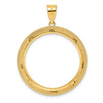 Lataa kuva Galleria-katseluun, 14K Yellow Gold Diamond Cut Layered 1/2 oz American Eagle Panda US $10 Dollar Liberty Indian Coin Bezel Holder Pendant Prong Fits 27 mm Coins
