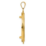 Afbeelding in Gallery-weergave laden, 14K Yellow Gold Diamond Cut Layered 1 oz American Eagle Cat Krugerrand Coin Bezel Holder Pendant Prong Fits 32.7 mm Coins
