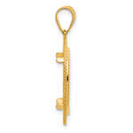 Load image into Gallery viewer, 14K Yellow Gold Textured Layered 1/10 oz American Eagle Krugerrand Coin Bezel Holder Pendant Prong Fits 16.5 mm Coins
