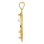 Załaduj obraz do przeglądarki galerii, 14K Yellow Gold Textured Layered 1/2 oz American Eagle Panda US $10 Dollar Liberty Indian Coin Bezel Holder Pendant Prong Fits 27 mm Coins

