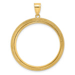 Загрузить изображение в средство просмотра галереи, 14K Yellow Gold Textured Layered Old US Series 1 oz Panda Australian Nugget Kangaroo Koala Coin Bezel Holder Pendant Prong Fits 32 mm Coins
