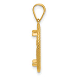 Lade das Bild in den Galerie-Viewer, 14K Yellow Gold Diamond Cut Popcorn 1/10 oz American Eagle Krugerrand Coin Bezel Holder Pendant Prong Fits 16.5 mm Coins
