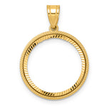 Kép betöltése a galériamegjelenítőbe: 14K Yellow Gold Diamond Cut Popcorn US Dime 1/10 oz Panda Cat Coin Bezel Holder Pendant Prong Fits 18 mm Coins
