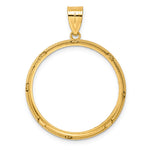 Lataa kuva Galleria-katseluun, 14K Yellow Gold Diamond Cut Popcorn 1/2 oz American Eagle Panda US $10 Dollar Liberty Indian Coin Bezel Holder Pendant Prong Fits 27 mm Coins

