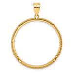 將圖片載入圖庫檢視器 14K Yellow Gold Diamond Cut Popcorn Old US Series 1 oz Panda Australian Nugget Kangaroo Koala Coin Bezel Holder Pendant Prong Fits 32 mm Coins
