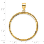 將圖片載入圖庫檢視器 14K Yellow Gold Diamond Cut Popcorn Old US Series 1 oz Panda Australian Nugget Kangaroo Koala Coin Bezel Holder Pendant Prong Fits 32 mm Coins
