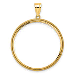 將圖片載入圖庫檢視器 14K Yellow Gold Diamond Cut Popcorn Old US Series 1 oz Panda Australian Nugget Kangaroo Koala Coin Bezel Holder Pendant Prong Fits 32 mm Coins
