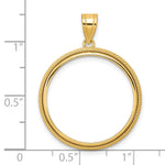 Lade das Bild in den Galerie-Viewer, 14K Yellow Gold Beaded 1/4 oz American Eagle Panda 2 Rand US $5 Jamestown Coin Bezel Holder Pendant Prong Fits 22 mm Coins

