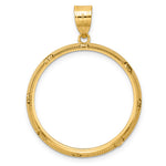 Kép betöltése a galériamegjelenítőbe: 14K Yellow Gold Beaded 1/2 oz American Eagle Panda US $10 Dollar Liberty Indian Coin Bezel Holder Pendant Prong Fits 27 mm Coins
