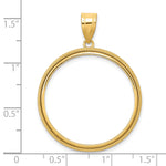 Kép betöltése a galériamegjelenítőbe: 14K Yellow Gold Beaded 1/2 oz American Eagle Panda US $10 Dollar Liberty Indian Coin Bezel Holder Pendant Prong Fits 27 mm Coins
