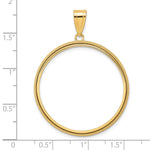 Load image into Gallery viewer, 14K Yellow Gold Beaded Old US Series 1 oz Panda Australian Nugget Kangaroo Koala Coin Bezel Holder Pendant Prong Fits 32 mm Coins
