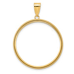 Load image into Gallery viewer, 14K Yellow Gold Beaded Old US Series 1 oz Panda Australian Nugget Kangaroo Koala Coin Bezel Holder Pendant Prong Fits 32 mm Coins
