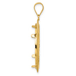 Kép betöltése a galériamegjelenítőbe: 14K Yellow Gold Diamond Cut Scalloped 1/2 oz American Eagle Panda US $10 Dollar Liberty Indian Coin Bezel Holder Pendant Prong Fits 27 mm Coins
