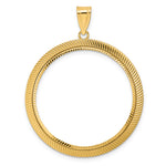 画像をギャラリービューアに読み込む, 14K Yellow Gold Diamond Cut Scalloped Old US Series 1 oz Panda Australian Nugget Kangaroo Koala Coin Bezel Holder Pendant Prong Fits 32 mm Coins
