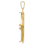 Lade das Bild in den Galerie-Viewer, 14K Yellow Gold Diamond Cut Scalloped 1 oz American Eagle Cat Krugerrand Coin Bezel Holder Pendant Prong Fits 32.7 mm Coins
