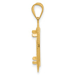 Load image into Gallery viewer, 14K Yellow Gold Textured Scalloped 1/10 oz American Eagle Krugerrand Coin Bezel Holder Pendant Prong Fits 16.5 mm Coins
