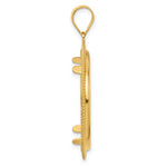 Kép betöltése a galériamegjelenítőbe: 14K Yellow Gold Textured Scalloped 1/2 oz American Eagle Panda US $10 Dollar Liberty Indian Coin Bezel Holder Pendant Prong Fits 27 mm Coins
