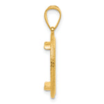 Lataa kuva Galleria-katseluun, 14K Yellow Gold Diamond Cut Squares 1/10 oz American Eagle Krugerrand Coin Bezel Holder Pendant Prong Fits 16.5 mm Coins
