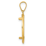Charger l'image dans la galerie, 14K Yellow Gold Diamond Cut Squares US Dime 1/10 oz Panda Cat Coin Bezel Holder Pendant Prong Fits 18 mm Coins
