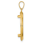 Kép betöltése a galériamegjelenítőbe: 14K Yellow Gold Diamond Cut Squares 1/4 oz American Eagle Panda 2 Rand US $5 Jamestown Coin Bezel Holder Pendant Prong Fits 22 mm Coins
