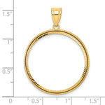 Загрузить изображение в средство просмотра галереи, 14K Yellow Gold Diamond Cut Squares 1/2 oz American Eagle Panda US $10 Dollar Liberty Indian Coin Bezel Holder Pendant Prong Fits 27 mm Coins
