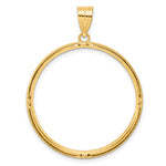 Afbeelding in Gallery-weergave laden, 14K Yellow Gold Diamond Cut Squares Old US Series 1 oz Panda Australian Nugget Kangaroo Koala Coin Bezel Holder Pendant Prong Fits 32 mm Coins

