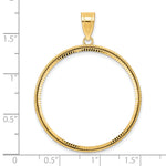 Afbeelding in Gallery-weergave laden, 14K Yellow Gold Diamond Cut Squares Old US Series 1 oz Panda Australian Nugget Kangaroo Koala Coin Bezel Holder Pendant Prong Fits 32 mm Coins
