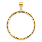 Afbeelding in Gallery-weergave laden, 14K Yellow Gold Diamond Cut Squares Old US Series 1 oz Panda Australian Nugget Kangaroo Koala Coin Bezel Holder Pendant Prong Fits 32 mm Coins
