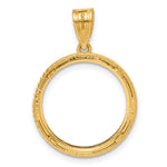 Lade das Bild in den Galerie-Viewer, 14K Yellow Gold Squares 1/10 oz American Eagle Krugerrand Coin Bezel Holder Pendant Prong Fits 16.5 mm Coins
