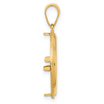 Charger l'image dans la galerie, 14K Yellow Gold Squares US Dime 1/10 oz Panda Cat Coin Bezel Holder Pendant Prong Fits 18 mm Coins
