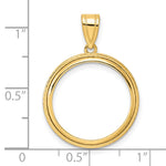Charger l'image dans la galerie, 14K Yellow Gold Squares US Dime 1/10 oz Panda Cat Coin Bezel Holder Pendant Prong Fits 18 mm Coins
