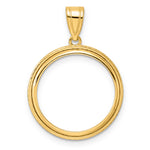 Charger l'image dans la galerie, 14K Yellow Gold Squares US Dime 1/10 oz Panda Cat Coin Bezel Holder Pendant Prong Fits 18 mm Coins
