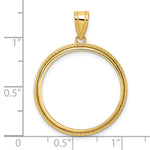 Charger l'image dans la galerie, 14K Yellow Gold Squares 1/4 oz American Eagle Panda 2 Rand US $5 Jamestown Coin Bezel Holder Pendant Prong Fits 22 mm Coins

