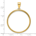 Cargar imagen en el visor de la galería, 14K Yellow Gold Squares Old US Series 1 oz Panda Australian Nugget Kangaroo Koala Coin Bezel Holder Pendant Prong Fits 32 mm Coins
