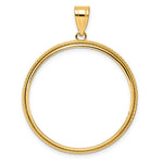 Cargar imagen en el visor de la galería, 14K Yellow Gold Squares Old US Series 1 oz Panda Australian Nugget Kangaroo Koala Coin Bezel Holder Pendant Prong Fits 32 mm Coins
